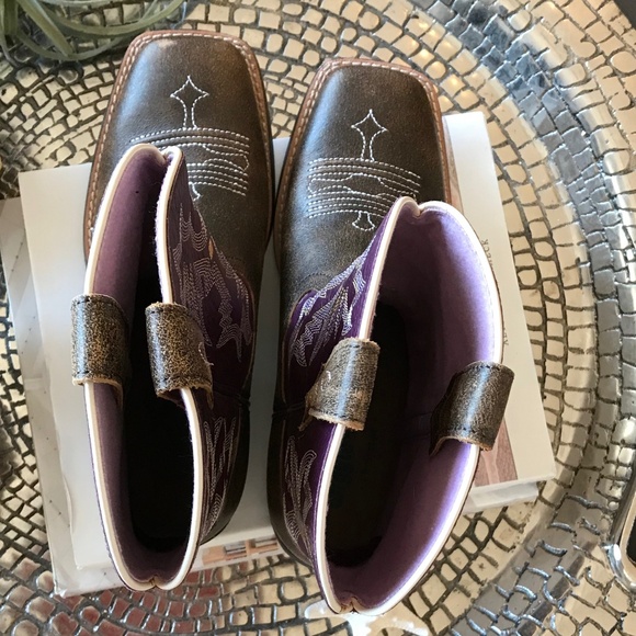 ARIAT 🐴 WESTERN PURPLE LEATHER COWGIRL BOOTS - Picture 12 of 14